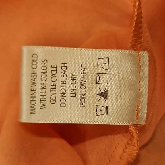 MAX STUDIO Geometric Floral Print Smocked Waist Dress Coral Green Hibiscus L NWT - Picture 9 of 12